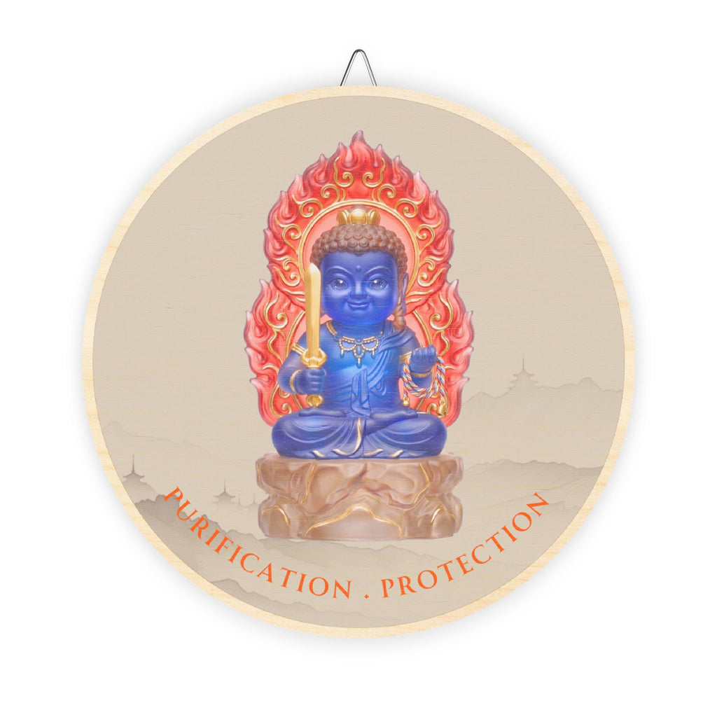 Fudo Myoo (Acalanatha) Mystic Amulet Wood Sign