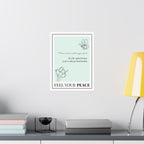 "Feel Your Peace" – Mint Green Inspirational Poster