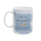 "Hug You Soul" Sky Blue Ceramic Mug