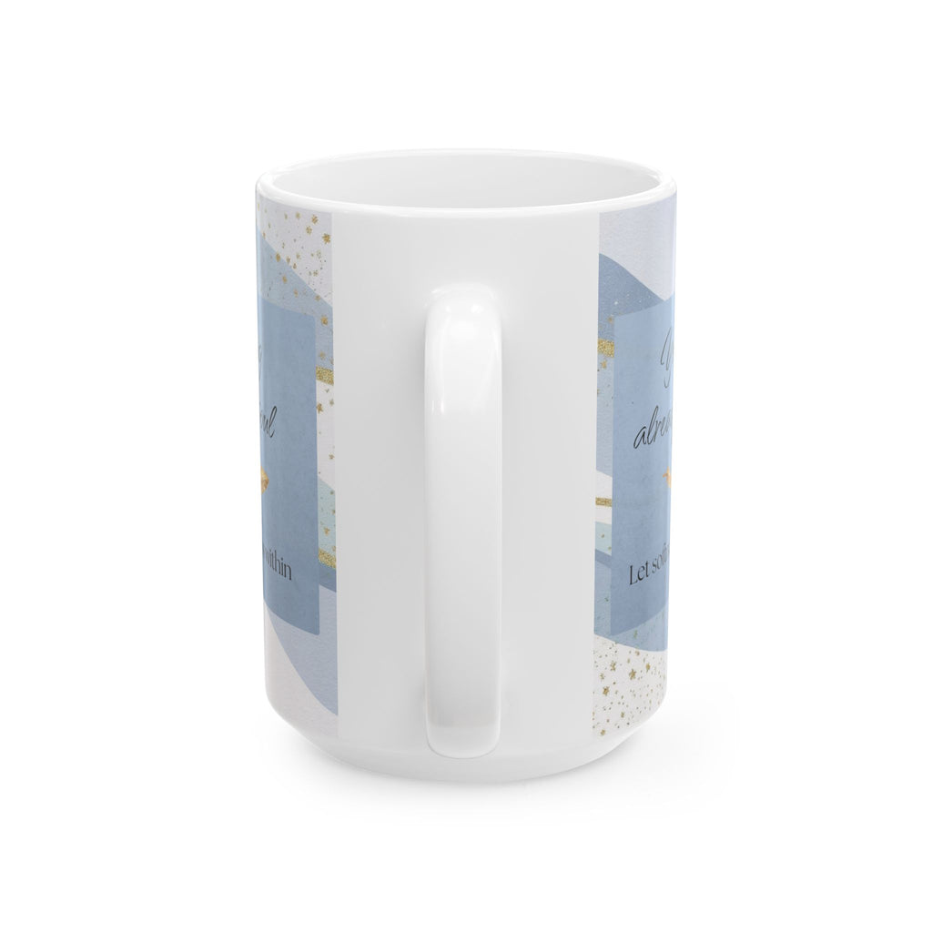 "Hug You Soul" Sky Blue Ceramic Mug