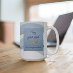 "Hug You Soul" Sky Blue Ceramic Mug