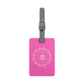"Feel Your Peace" Pink Om Mandala Luggage Tag