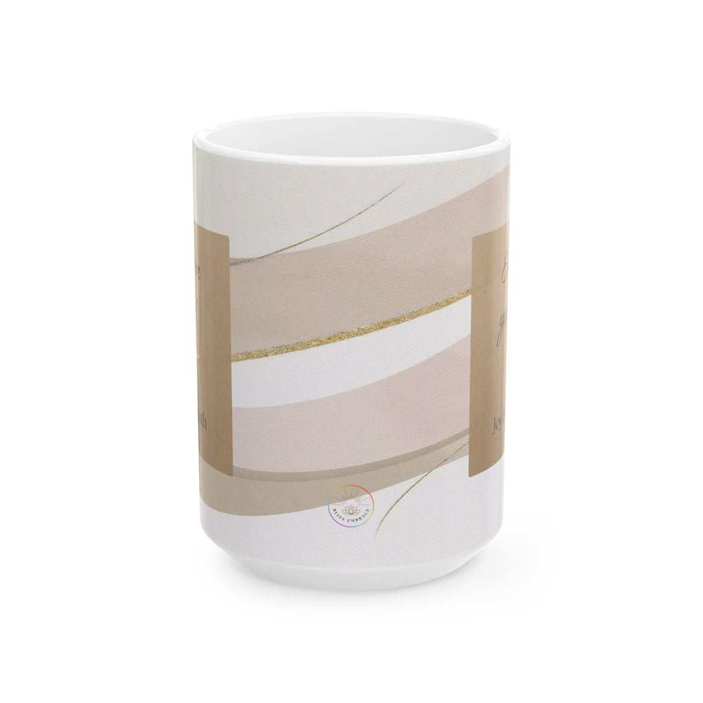 "Embrace Your Bliss" Beige Ceramic Mug