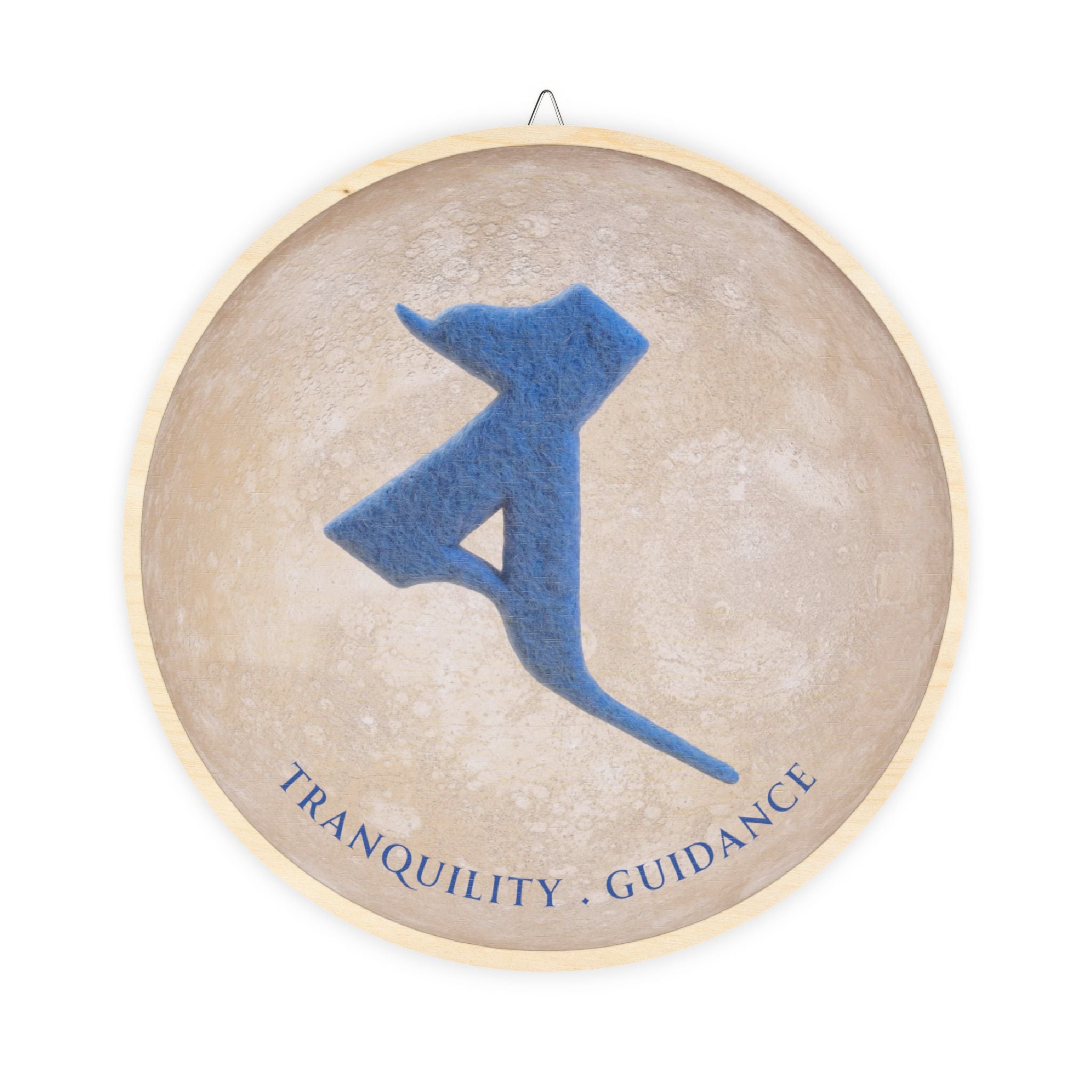 Gekko Bosatsu (Candraprabha) Bonji Mystic Amulet Wood Sign