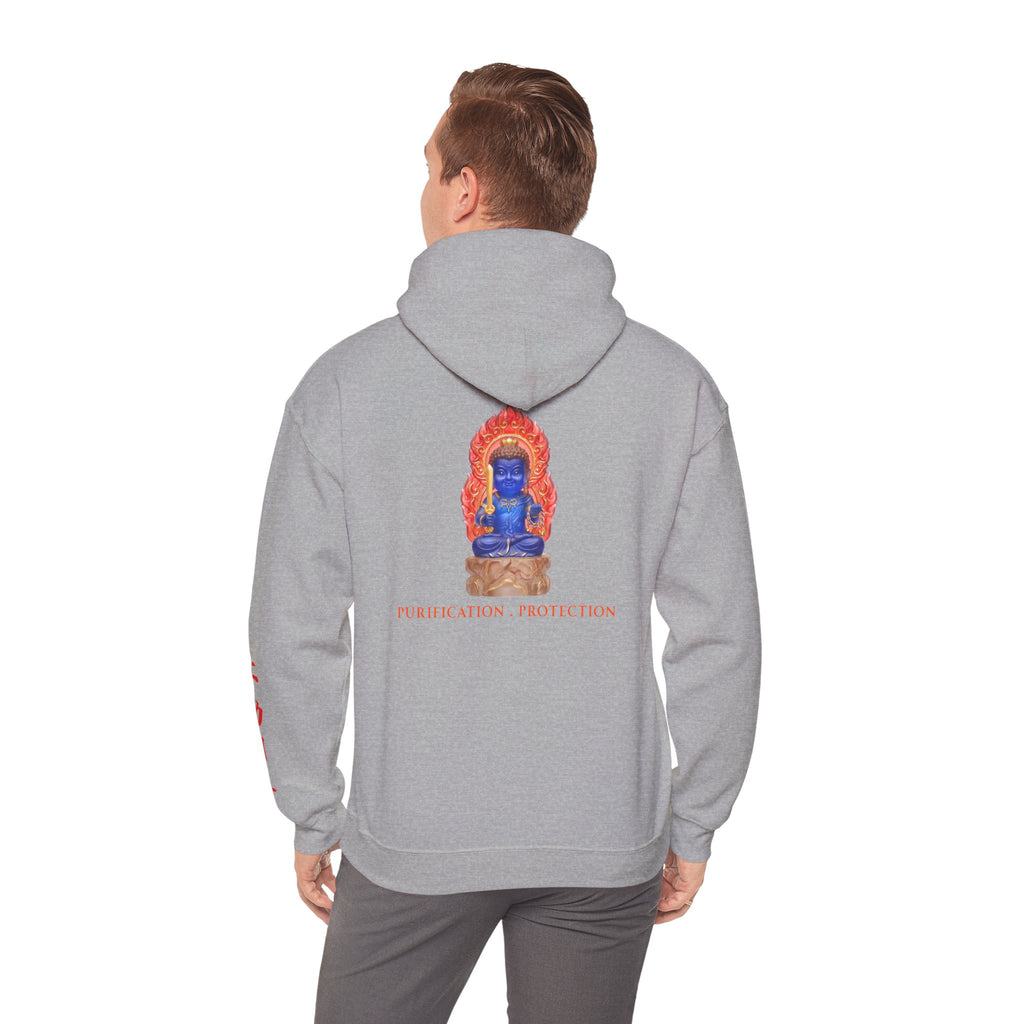 Fudo Myoo (Acalanatha) Sacred Amulet Heavy Blend Hooded Sweatshirt