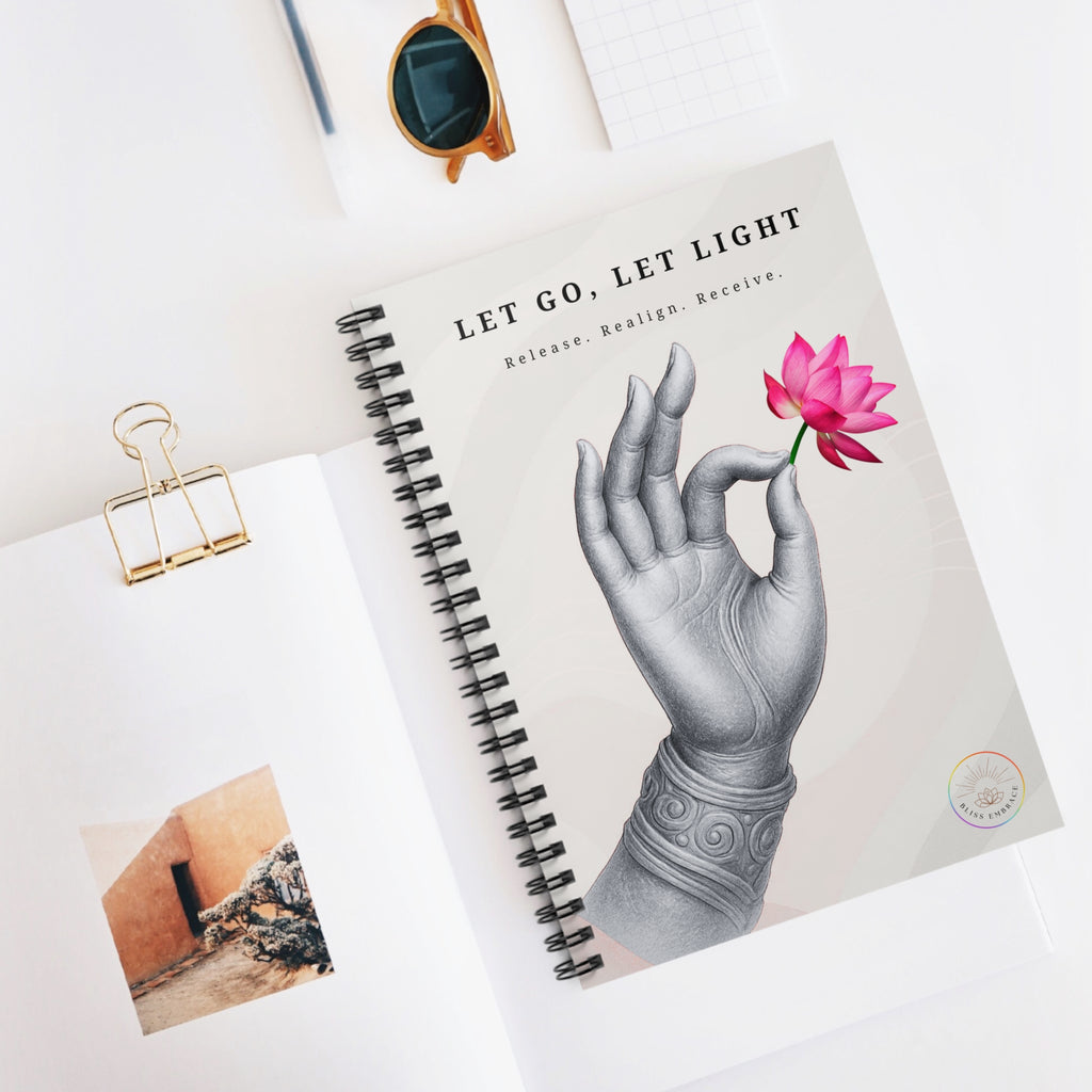"Let Go, Let Light" Mindful Spiral Notebook