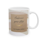 "Embrace Your Bliss" Beige Ceramic Mug
