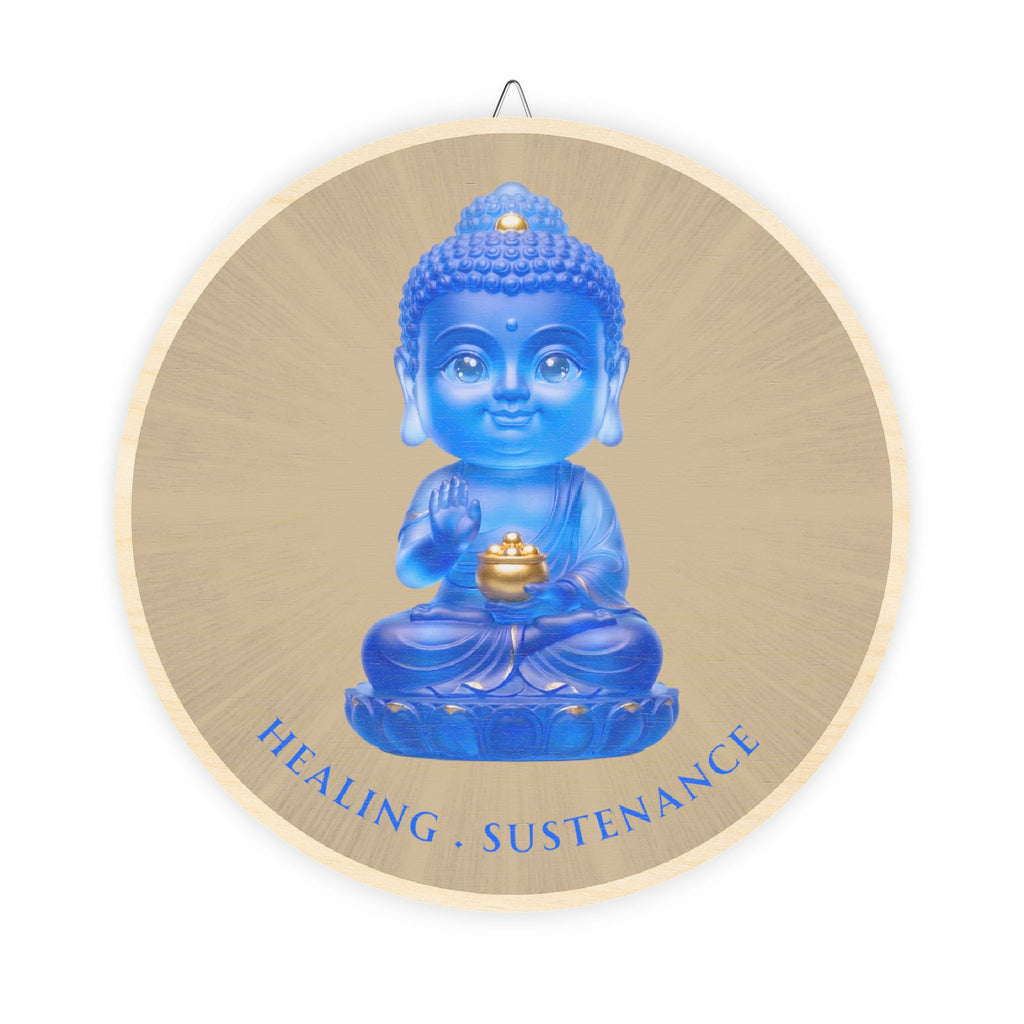 Yakushi Nyorai (Medicine Buddha) Mystic Amulet Wood Sign