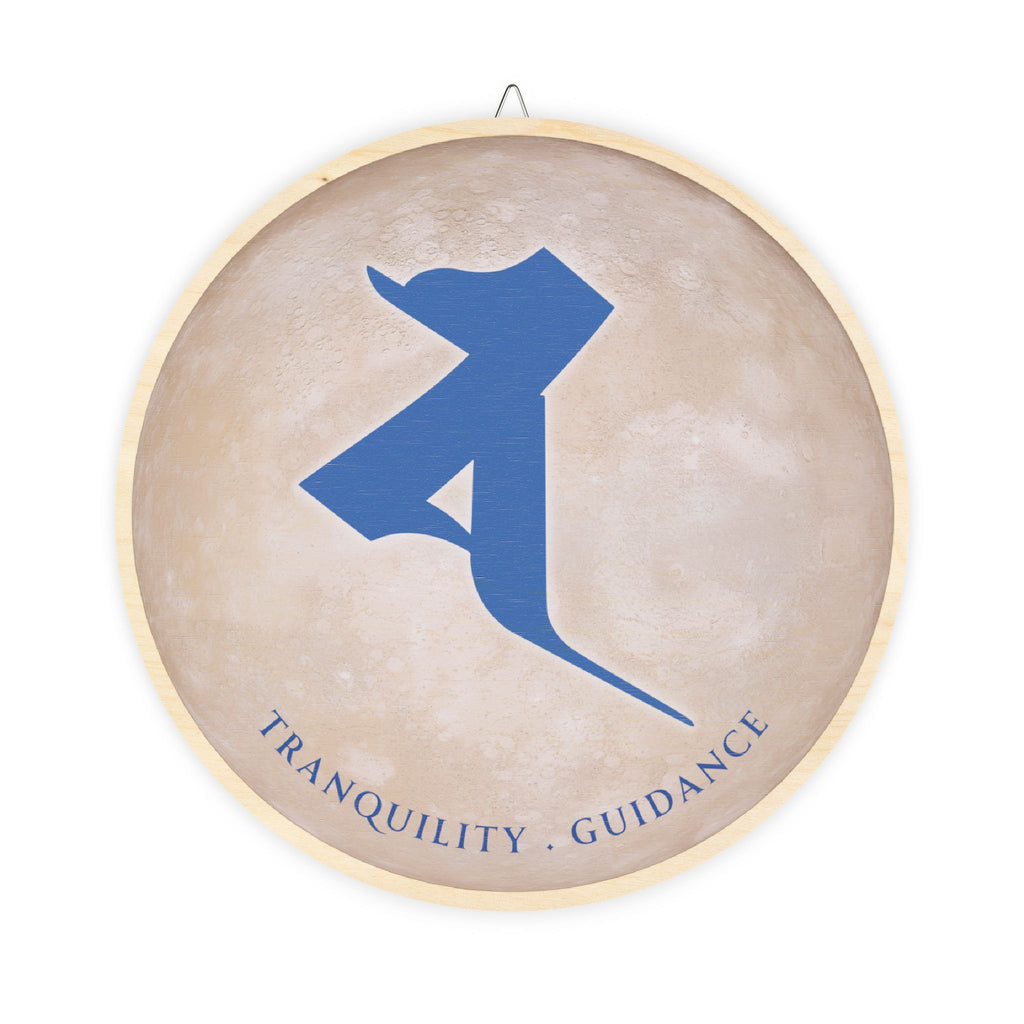 Gekko Bosatsu (Candraprabha) Bonji Amulet Wood Sign