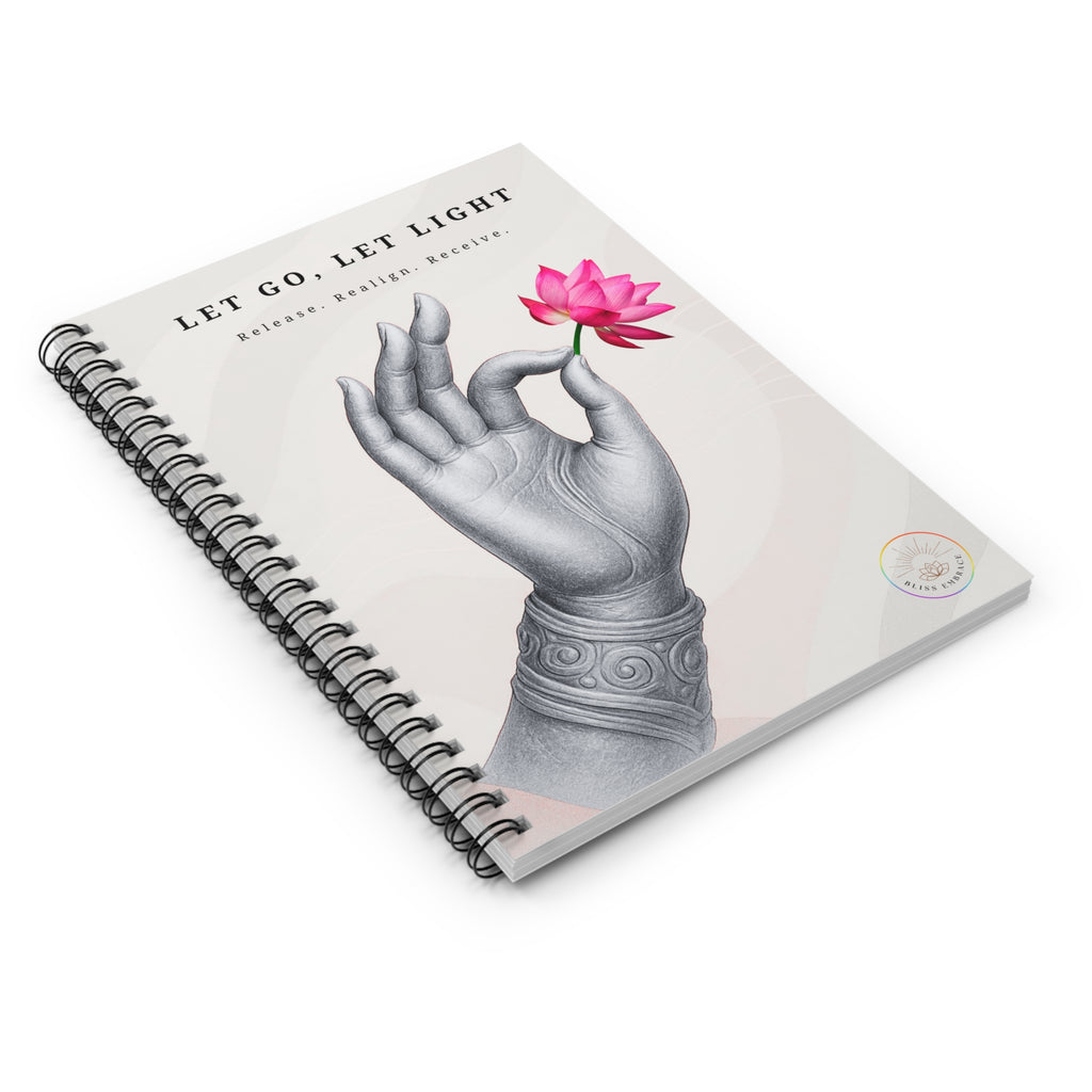 "Let Go, Let Light" Mindful Spiral Notebook