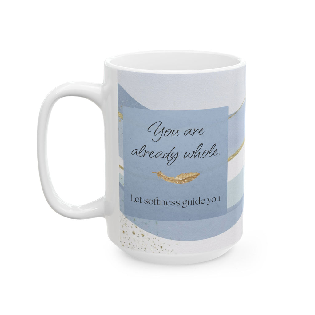 "Hug You Soul" Sky Blue Ceramic Mug