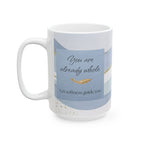 "Hug You Soul" Sky Blue Ceramic Mug