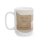 "Embrace Your Bliss" Beige Ceramic Mug