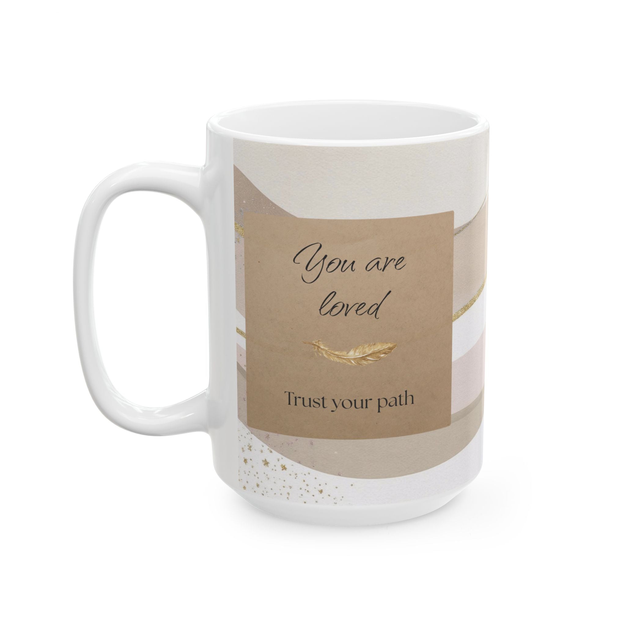 "Embrace Your Bliss" Beige Ceramic Mug
