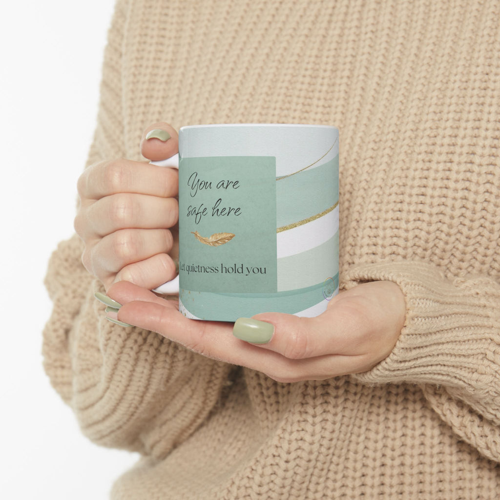 "Feel Your Peace" Mint Ceramic Mug