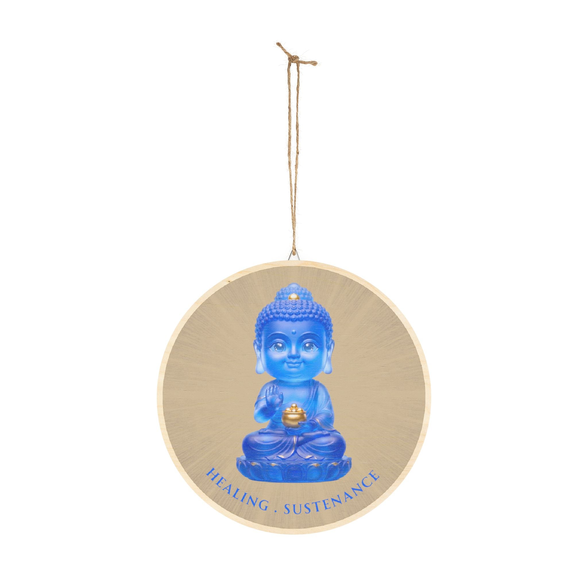 Yakushi Nyorai (Medicine Buddha) Mystic Amulet Wood Sign
