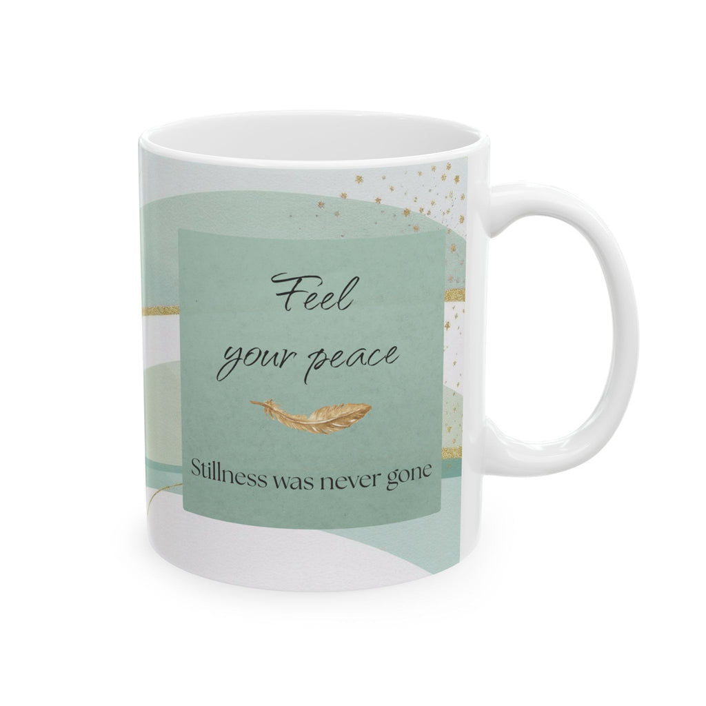 "Feel Your Peace" Mint Ceramic Mug