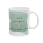 "Feel Your Peace" Mint Ceramic Mug