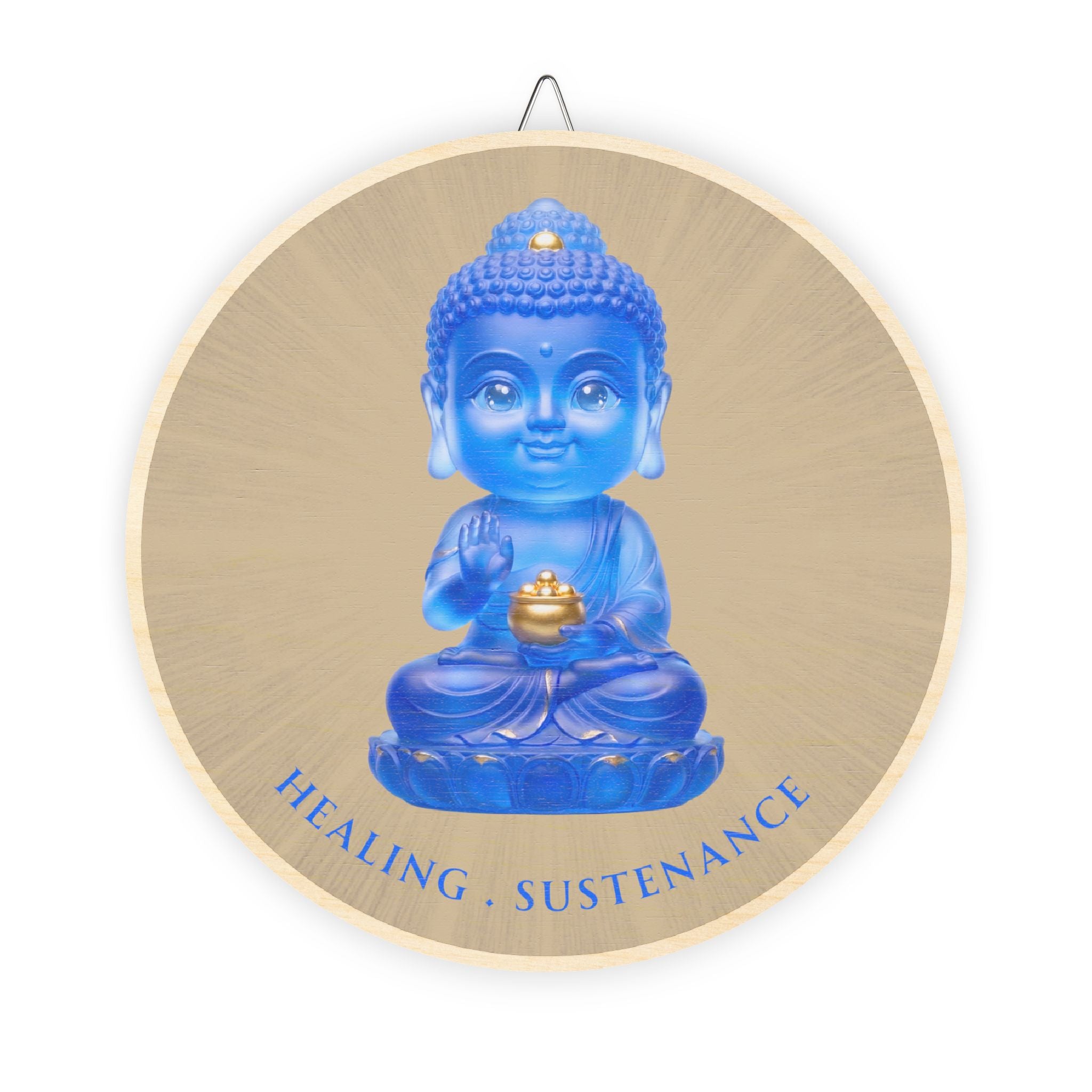 Yakushi Nyorai (Medicine Buddha) Mystic Amulet Wood Sign