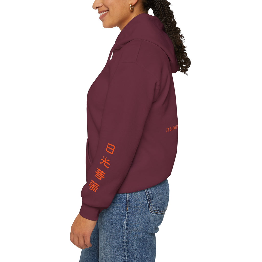 Nikko Bosatsu (Suryaprabha) Sacred Amulet Heavy Blend Hooded Sweatshirt