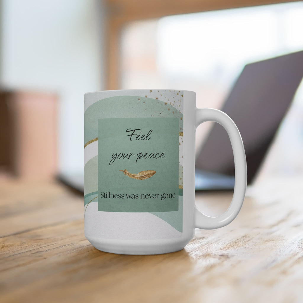 "Feel Your Peace" Mint Ceramic Mug