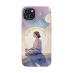 Inspirational Clear Phone Case – Breathe into Your Stillness