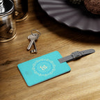 "Hug Your Soul" Aqua Om Mandala Luggage Tag