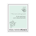 "Feel Your Peace" – Mint Green Inspirational Poster