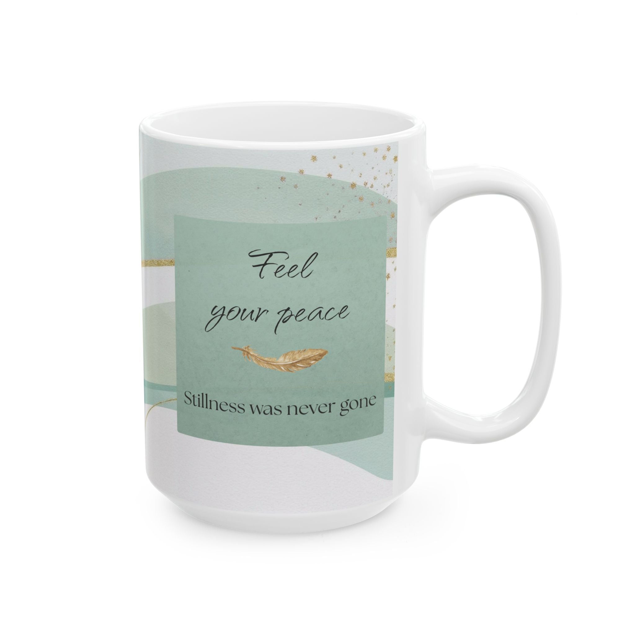 "Feel Your Peace" Mint Ceramic Mug