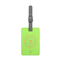 "Embrace Your Bliss" Green Om Mandala Luggage Tag