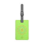 "Embrace Your Bliss" Green Om Mandala Luggage Tag