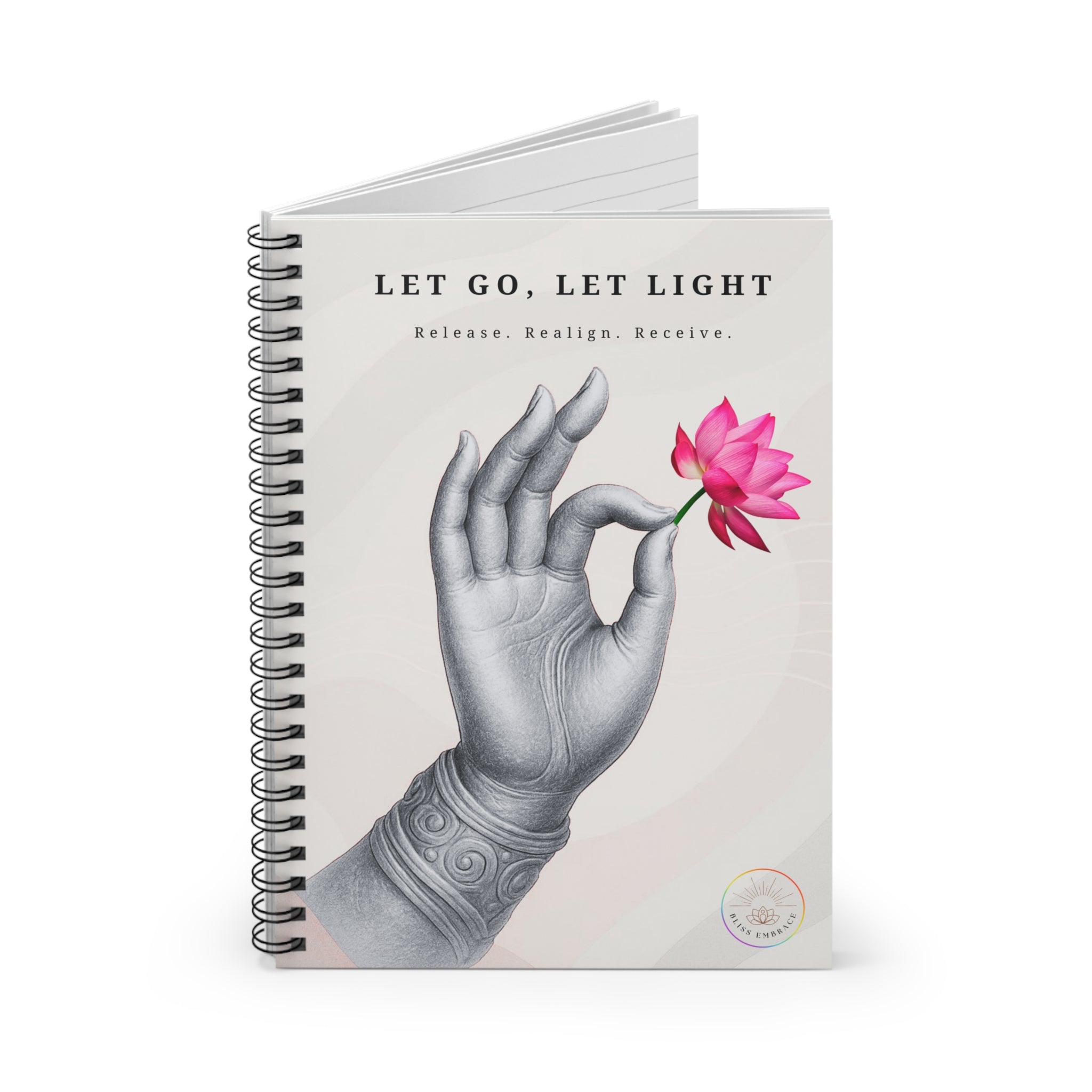 "Let Go, Let Light" Mindful Spiral Notebook
