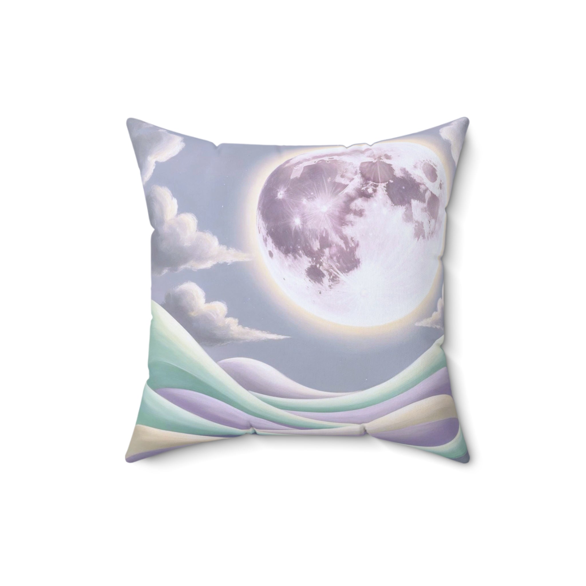 Dreamy Moon Landscape Pillow