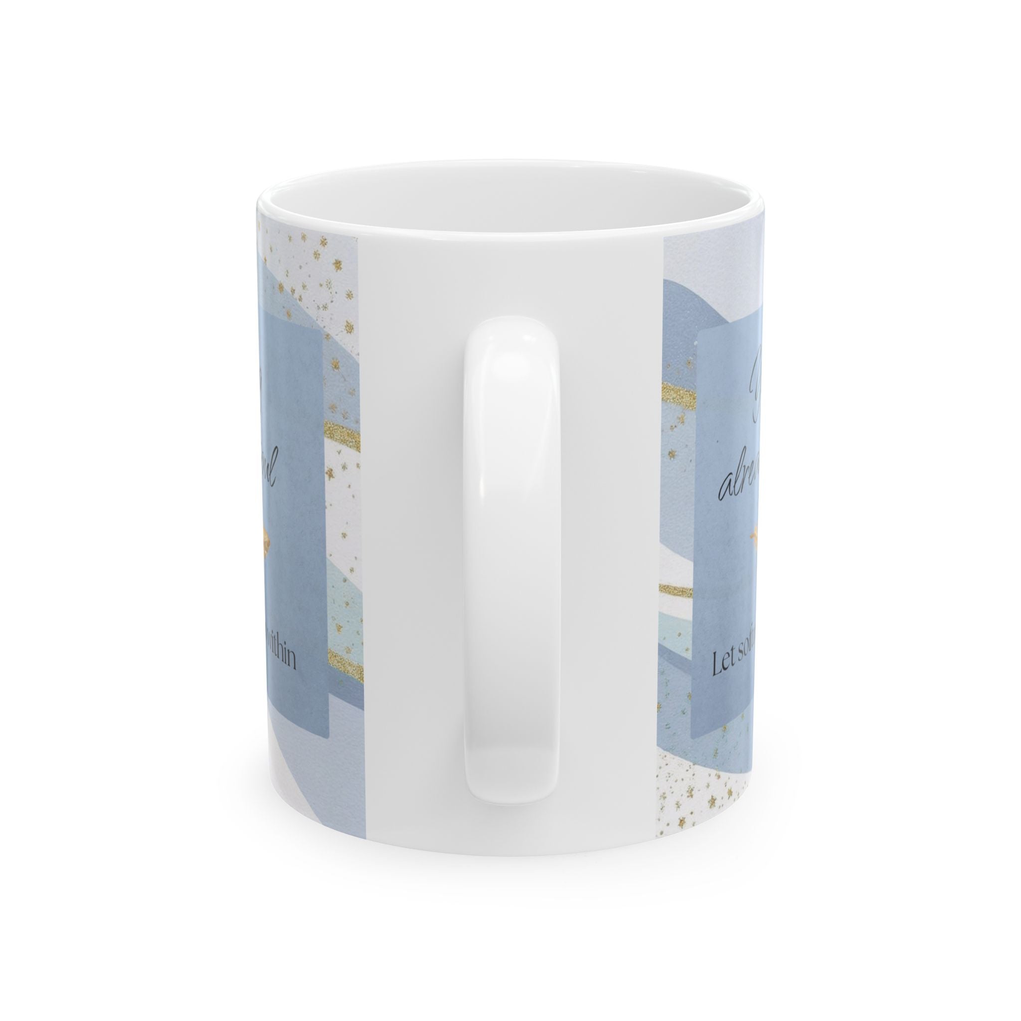 "Hug You Soul" Sky Blue Ceramic Mug