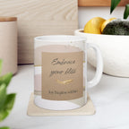 "Embrace Your Bliss" Beige Ceramic Mug