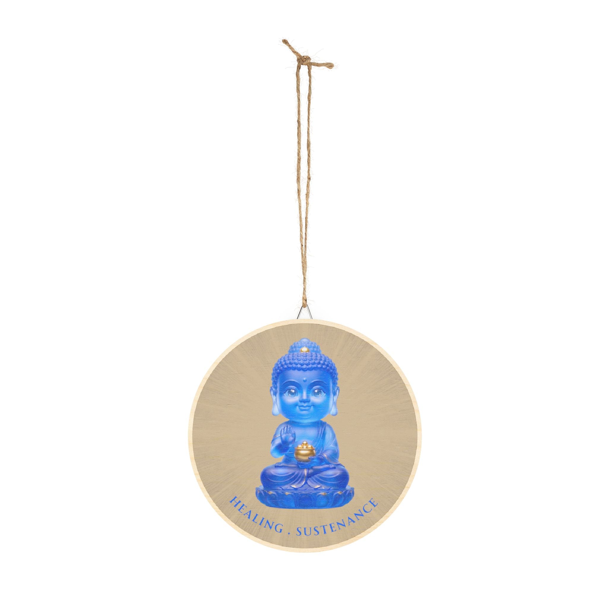 Yakushi Nyorai (Medicine Buddha) Mystic Amulet Wood Sign