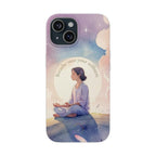 Inspirational Clear Phone Case – Breathe into Your Stillness