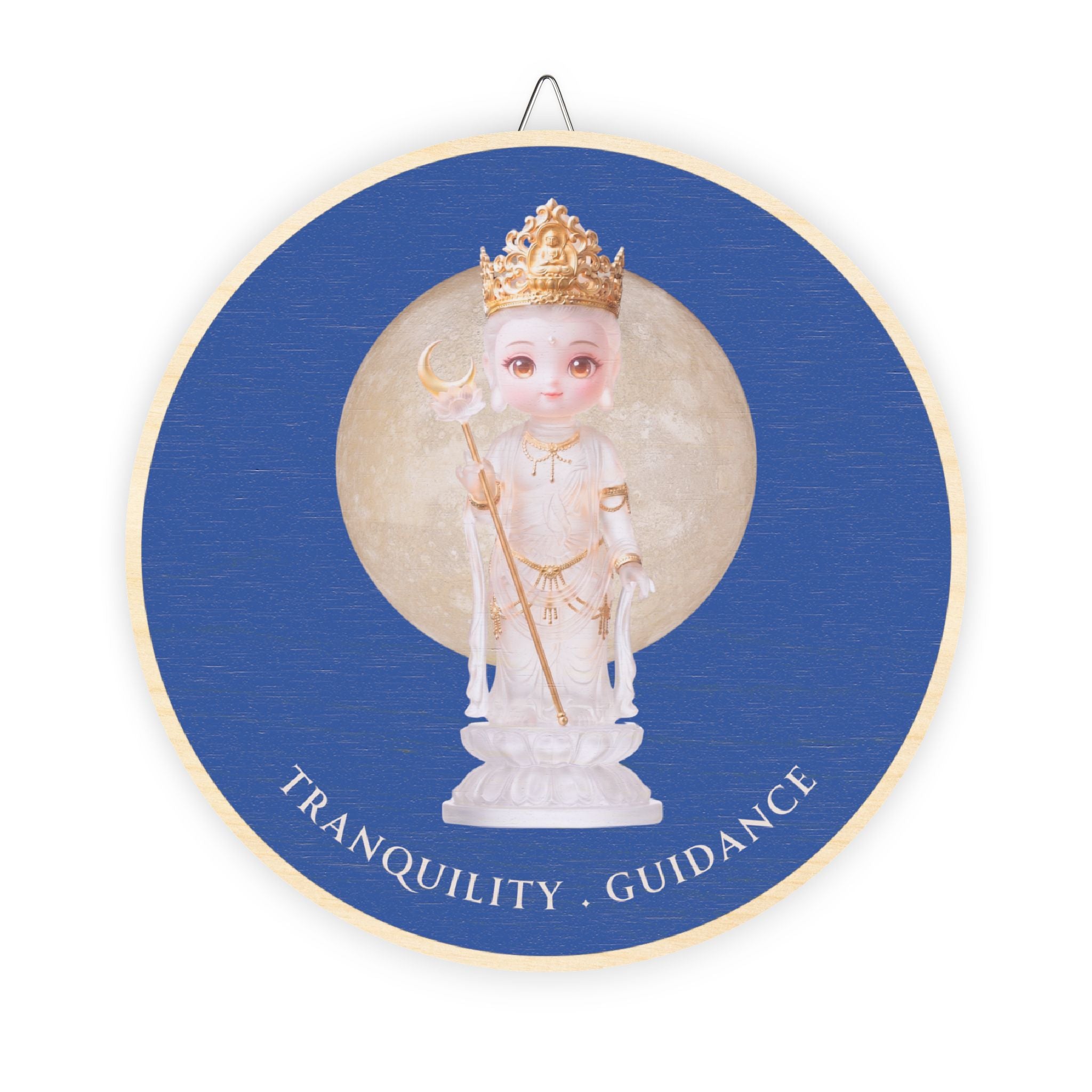 Gekko Bosatsu (Candraprabha) Mystic Amulet Wood Sign