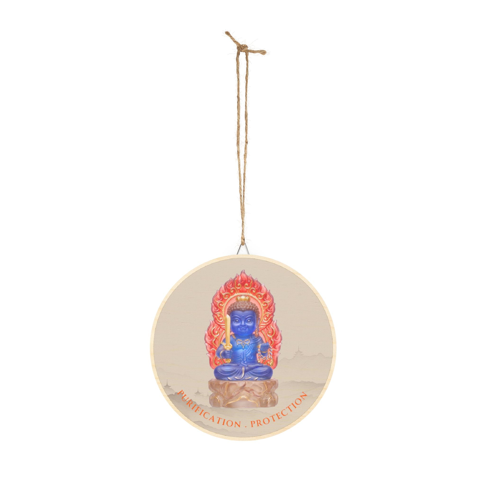 Fudo Myoo (Acalanatha) Mystic Amulet Wood Sign
