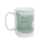 "Feel Your Peace" Mint Ceramic Mug