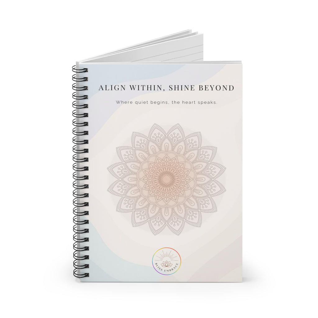 "Align Within, Shine Beyond" Mindful Spiral Notebook