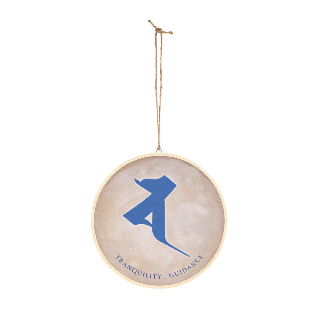 Gekko Bosatsu (Candraprabha) Bonji Amulet Wood Sign