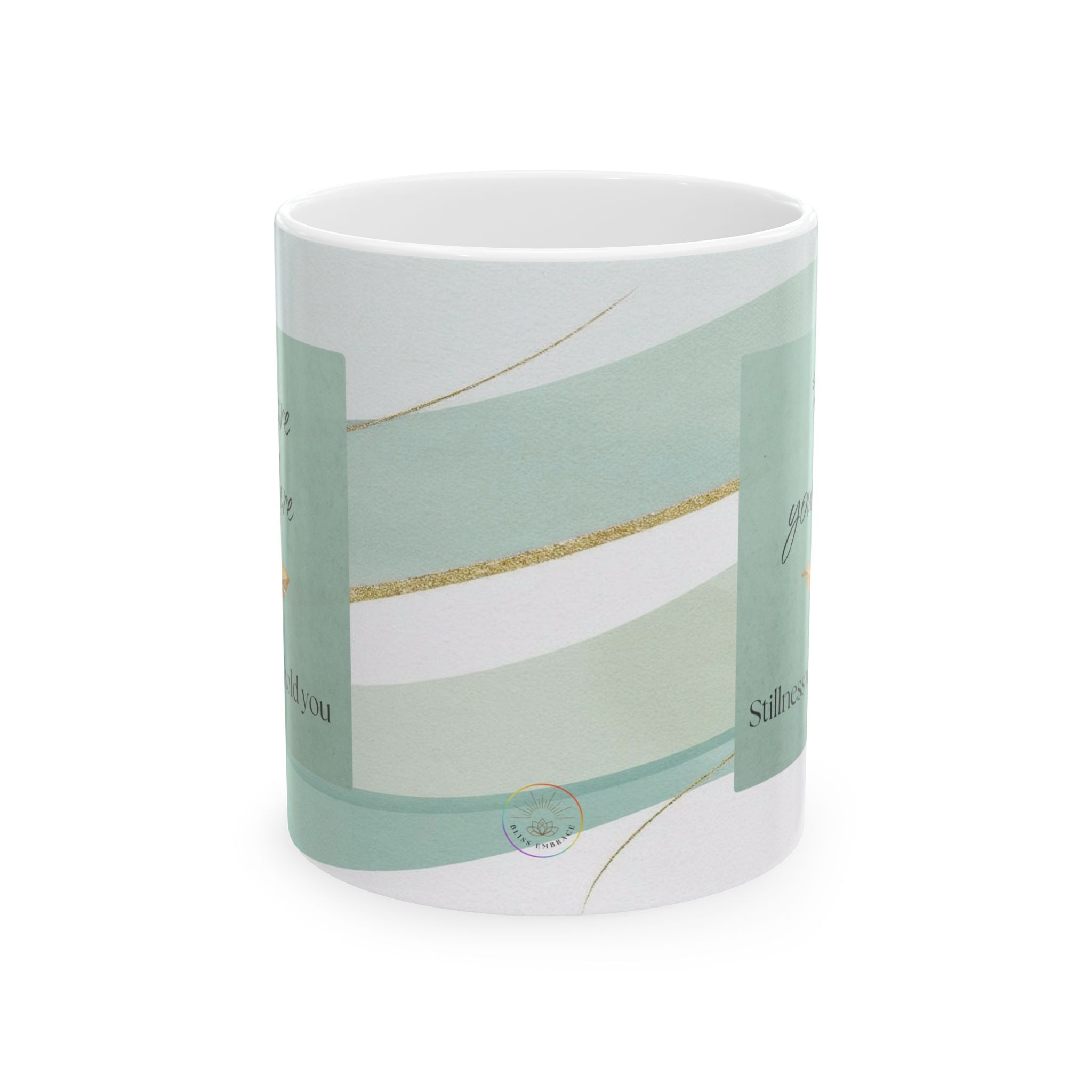 "Feel Your Peace" Mint Ceramic Mug