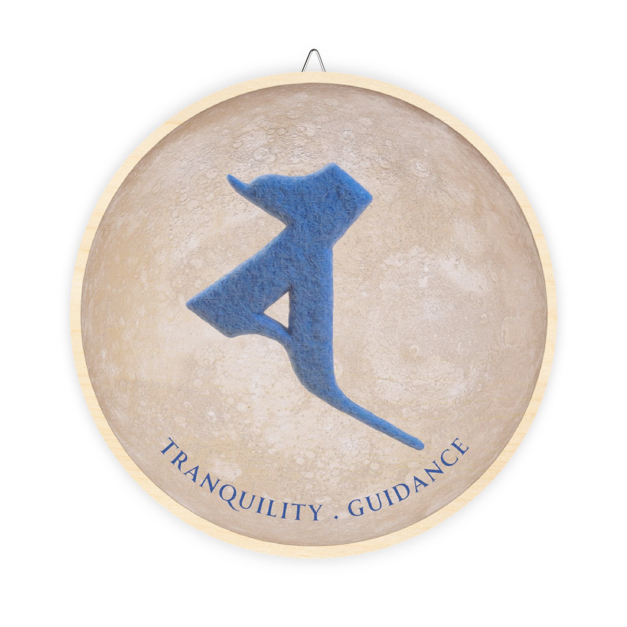 Gekko Bosatsu (Candraprabha) Bonji Mystic Amulet Wood Sign