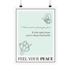 "Feel Your Peace" – Mint Green Inspirational Poster