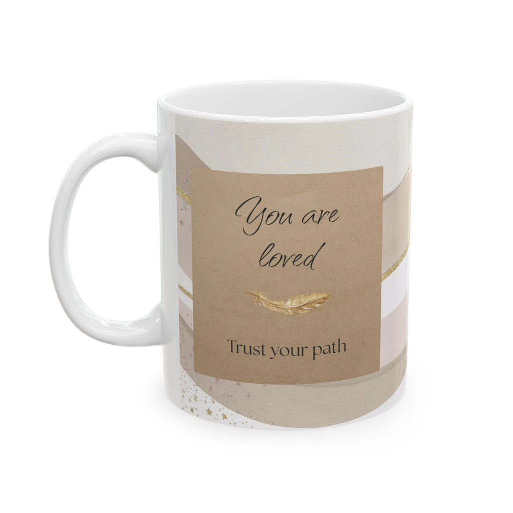 "Embrace Your Bliss" Beige Ceramic Mug