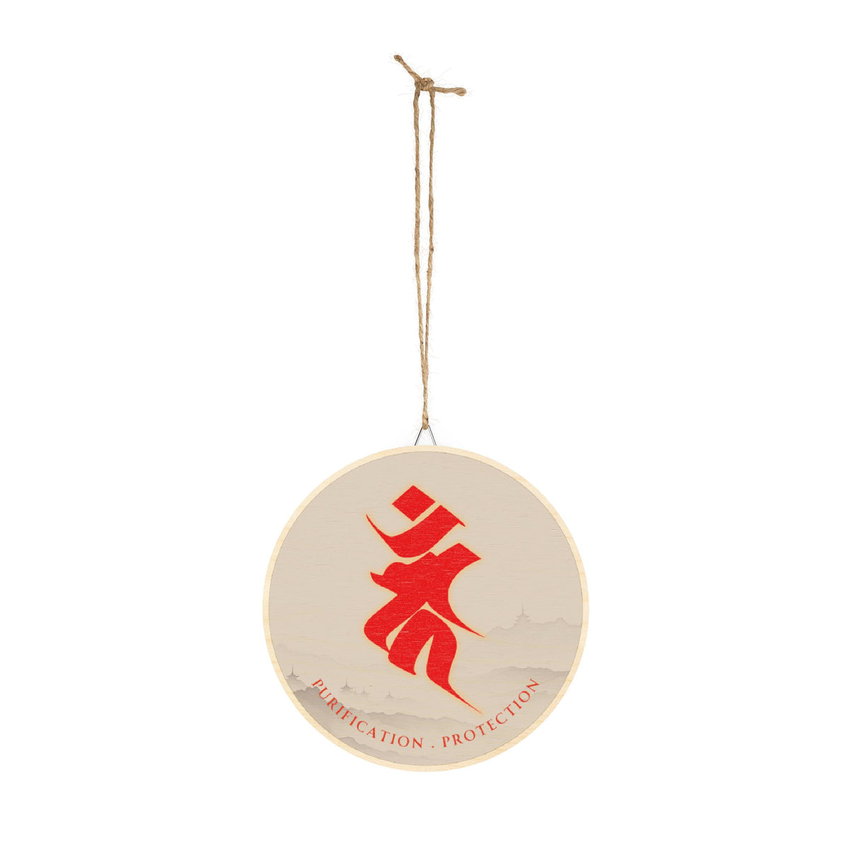 Fudo Myoo (Acalanatha) Bonji Amulet Wood Sign