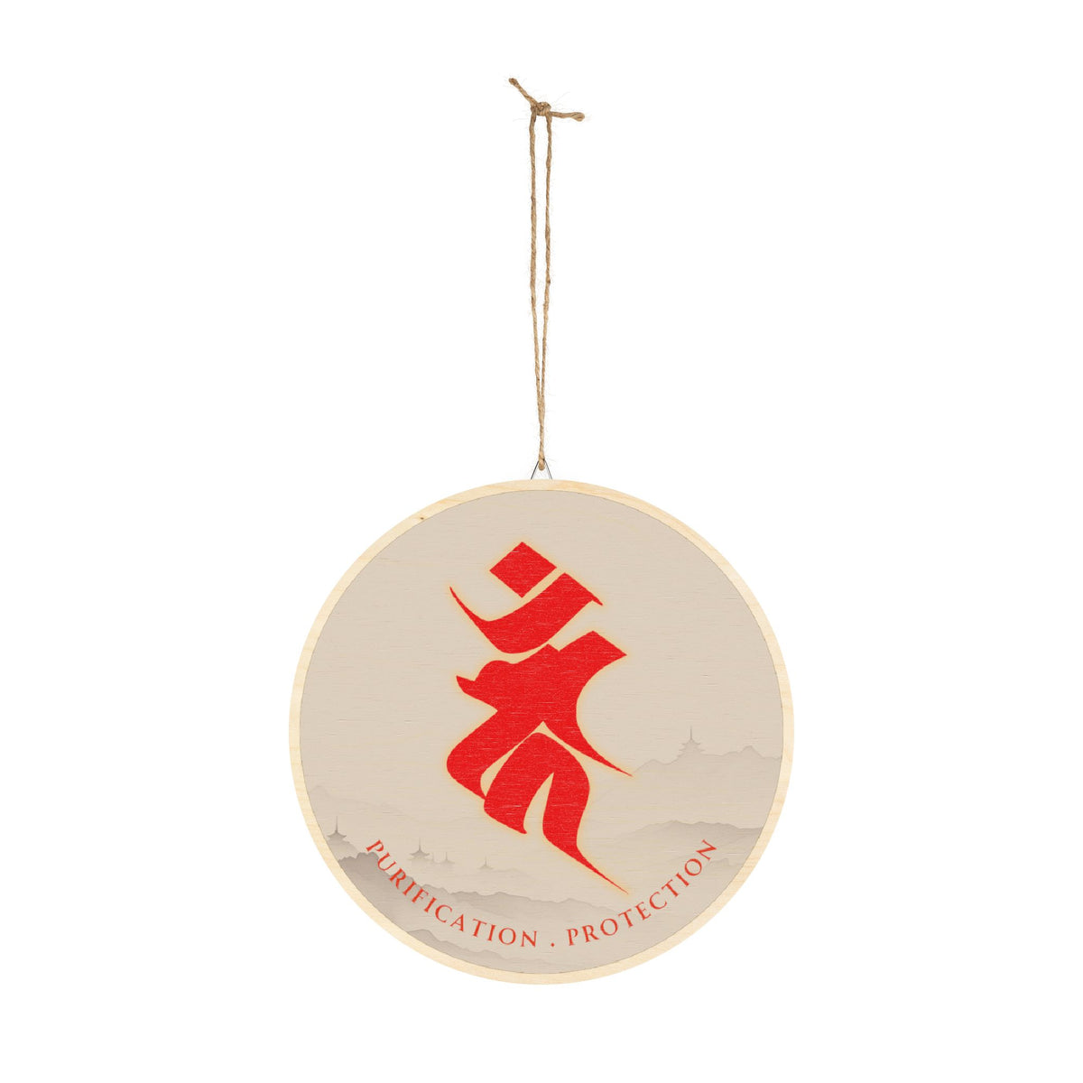 Fudo Myoo (Acalanatha) Bonji Amulet Wood Sign