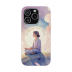 Inspirational Clear Phone Case – Breathe into Your Stillness
