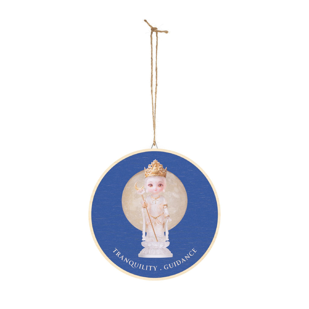 Gekko Bosatsu (Candraprabha) Mystic Amulet Wood Sign